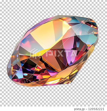Vividly Colored Sparkling Gem with Unique Shape and Bright Facets Displayed Vividly Colored Sparkling Gem with Unique Shape and Bright Facets Displayed 120582221