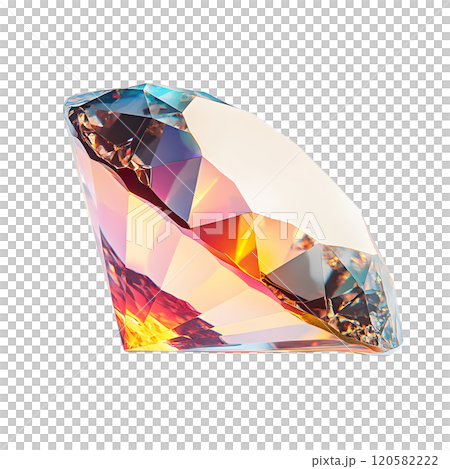 Elegant Sparkling Gem in Unique Shape with Bright Facets on Transparent Background Elegant Sparkling Gem in Unique Shape with Bright Facets on Transparent Background 120582222