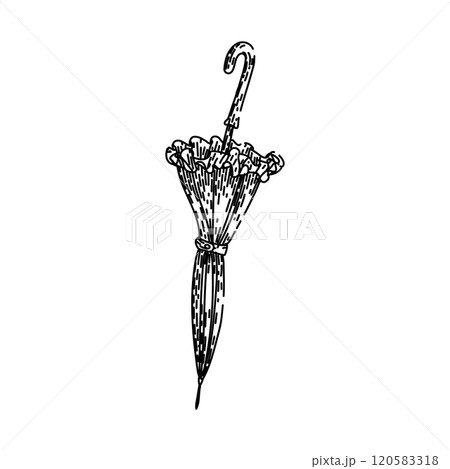 retro umbrella sketch hand drawn vector retro umbrella sketch hand drawn vector 120583318
