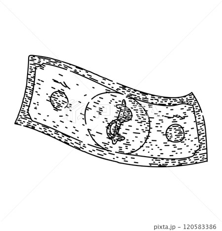 finance dollar bill sketch hand drawn vector 120583386