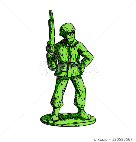 antique toy soldier sketch hand drawn vector antique toy soldier sketch hand drawn vector 120583567