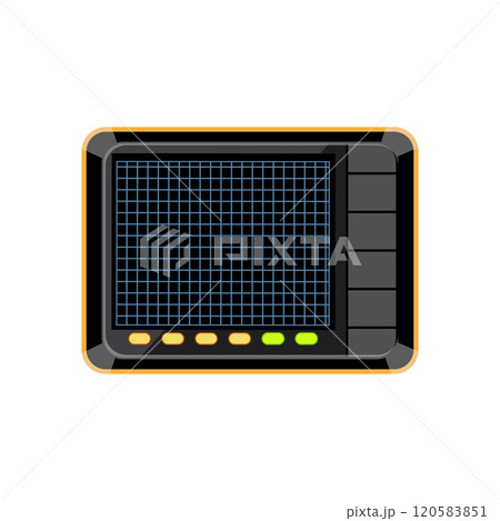 probe oscillograph cartoon vector illustration 120583851