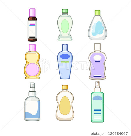 oil baby set cartoon vector illustration 120584067