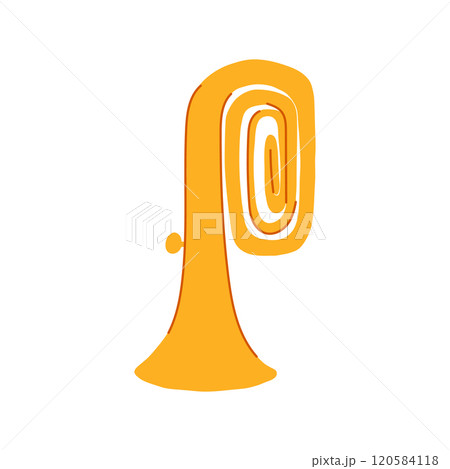 instrument tuba cartoon vector illustration 120584118