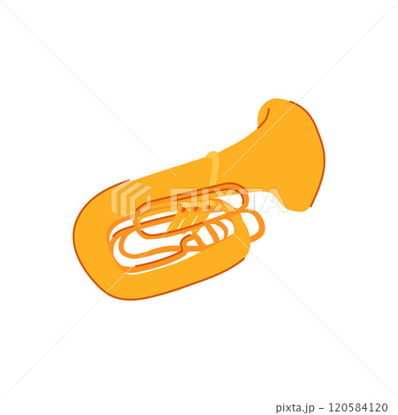 sound tuba cartoon vector illustration 120584120