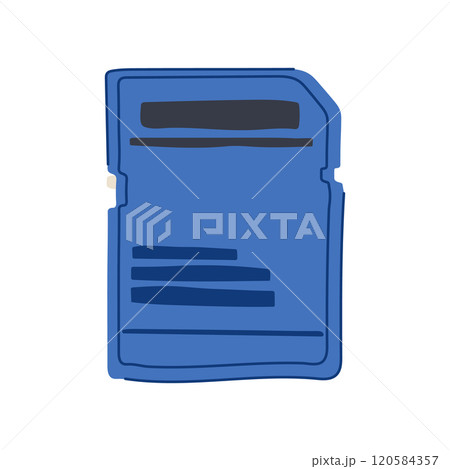 memory sd card cartoon vector illustration 120584357