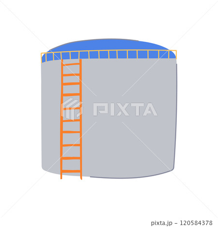 wall oil tank storage cartoon vector illustration wall oil tank storage cartoon vector illustration 120584378