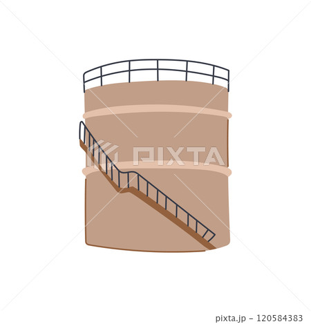double oil tank storage cartoon vector illustration double oil tank storage cartoon vector illustration 120584383
