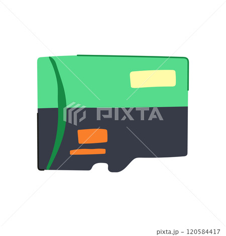 videos microsd card cartoon vector illustration 120584417