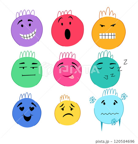 comic face set cartoon vector illustration comic face set cartoon vector illustration 120584696