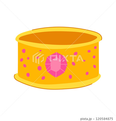 charm bracelet gold cartoon vector illustration 120584875