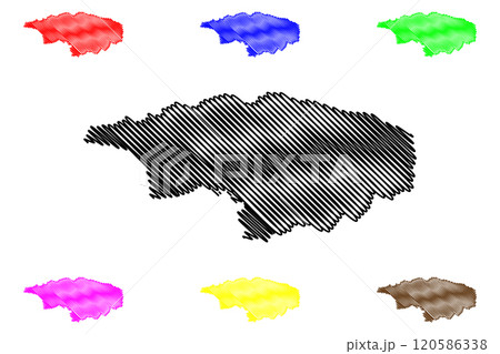Anasco Municipal (Commonwealth of Puerto Rico, Porto Rico, PR, Unincorporated territories of the United States) map vector illustration, scribble sketch Anasco map 120586338