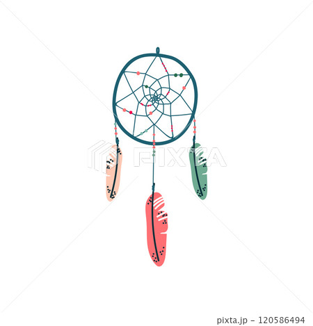 Dream Catcher Magic Object, Witchcraft Attribute Vector Illustration 120586494