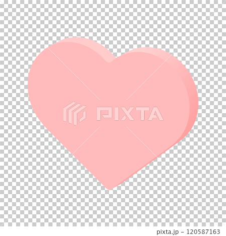 Simple pastel pink heart illustration - Love, LIKE, and mental health image material Simple pastel pink heart illustration - Love, LIKE, and mental health image material 120587163
