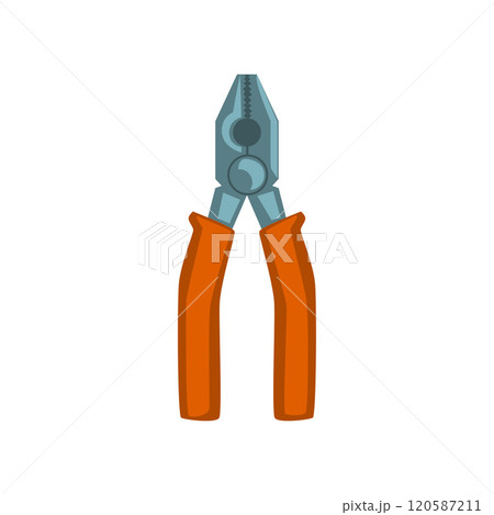 Pliers Tool, Electrician Repair Instrument Vector Illustration Pliers Tool, Electrician Repair Instrument Vector Illustration 120587211