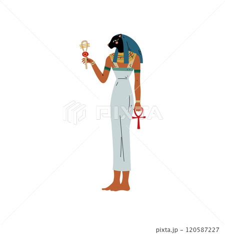 Maat, Goddess of Justice, Symbol of Ancient Egyptian Culture Vector Illustration Maat, Goddess of Justice, Symbol of Ancient Egyptian Culture Vector Illustration 120587227