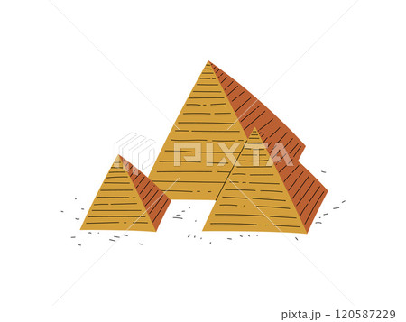 Great Pyramids of Egypt, Traditional Egyptian Culture Symbol Vector Illustration 120587229