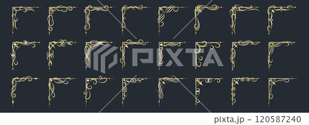 Vintage decorative golden corners 120587240