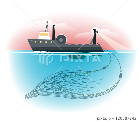 Trawling fishing vessel Trawling fishing vessel 120587242