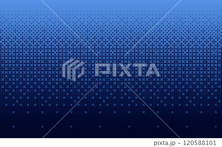 Blue bitmap texture, abstract pattern halftone vector background, glitch screen with flicker pixels, 8 bit retro design 120588101