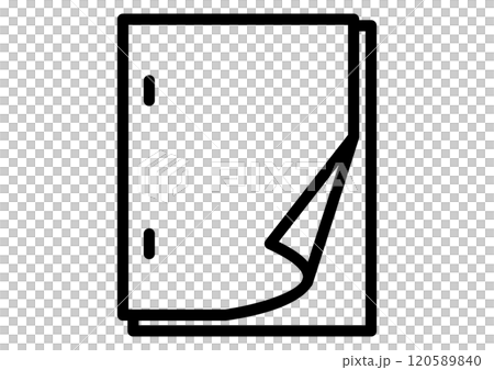 Icon of a document stapled on the left side 120589840