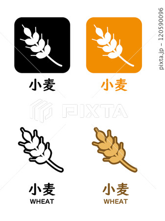 小麦　アレルギーアイコン　セット 120590096