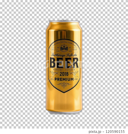 透明背景上的罐裝啤酒 120590155
