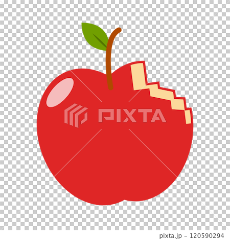 Half-eaten apple icon 120590294
