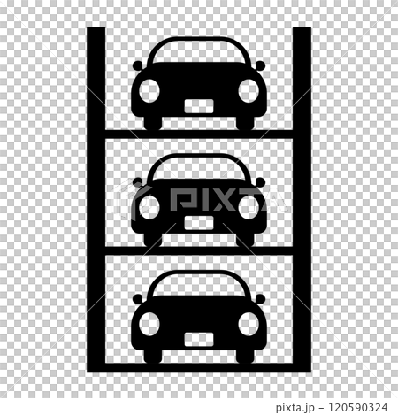 多層停車場 3 層剪影 120590324