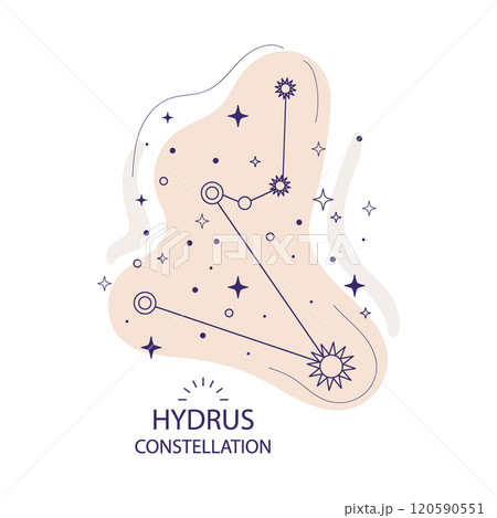 Star constellation Hydrus vector illustration 120590551