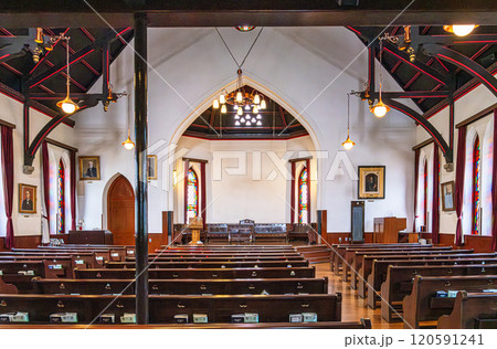 京都、同志社大学礼拝堂 120591241