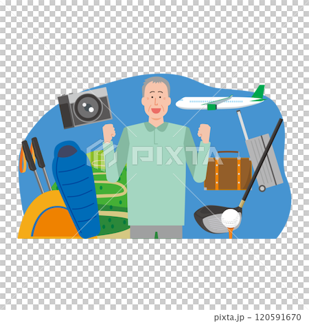 活躍的高級圖像插圖 120591670