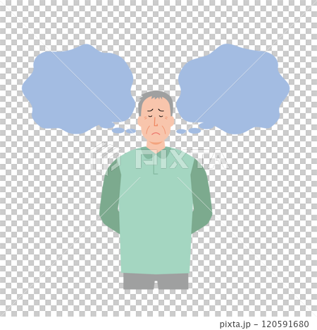 焦慮的老人 120591680