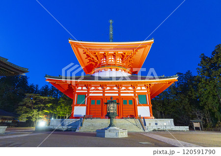 高野山 壇上伽藍 根本大塔ライトアップ 高野山 壇上伽藍 根本大塔ライトアップ 120591790