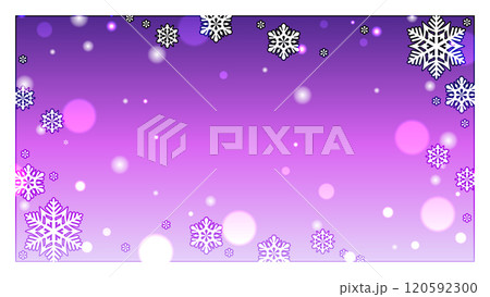 白いスノーフレークのフレーム型背景 120592300