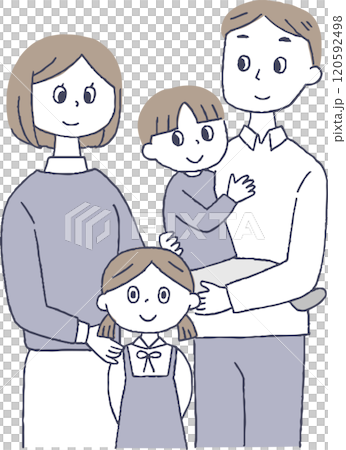 Young couple with two children 120592498