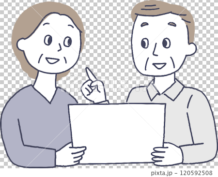 看小冊子的老夫婦 120592508