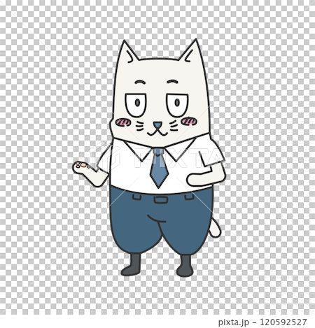 Business animal (cat or dog) in one-handed explanation pose | Clip art Business animal (cat or dog) in one-handed explanation pose | Clip art 120592527