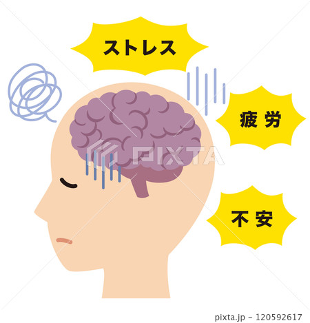 脳のストレス 疲労 脳のストレス 疲労 120592617