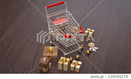 The Christmas decor Background for Holiday concept 3d rendering. The Christmas decor Background for Holiday concept 3d rendering. 120593279