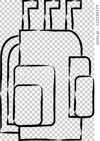 畫筆運動器材插畫高爾夫球包 畫筆運動器材插畫高爾夫球包 120594374