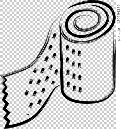 医療関連の筆書きイラスト 包帯 医療関連の筆書きイラスト 包帯 120594386