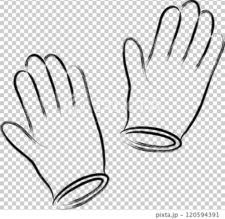 Medical related brush illustration: Rubber gloves Medical related brush illustration: Rubber gloves 120594391