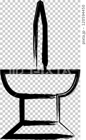 Brush-written business single icon: thumbtack 120594450