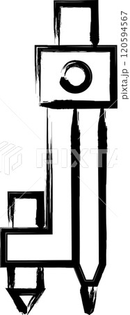 筆書きビジネス単品アイコン　コンパス 120594567