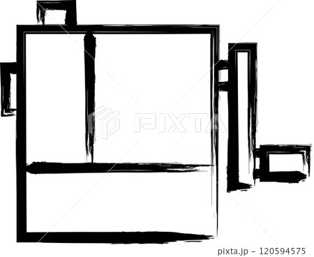 筆書きビジネス単品アイコン　鉛筆削り 120594575