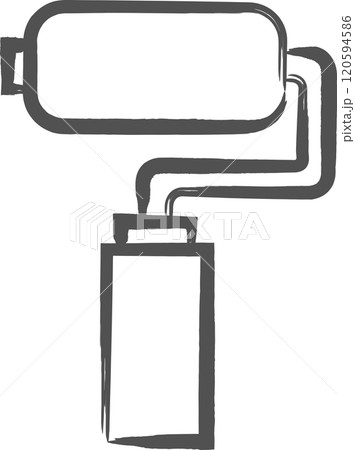 筆書き工具類単品アイコン　ローラー 120594586