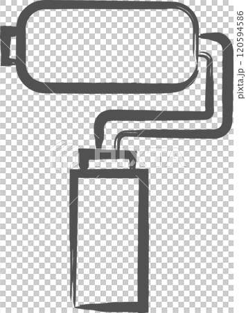 筆書き工具類単品アイコン　ローラー 120594586