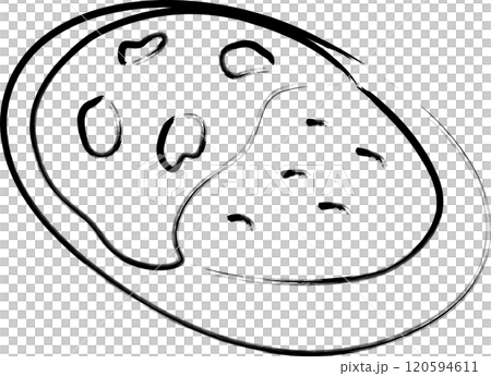 筆書き単品食べ物イラスト　カレー 120594611