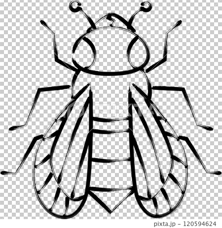 毛筆寫昆蟲單項圖示蜜蜂 毛筆寫昆蟲單項圖示蜜蜂 120594624